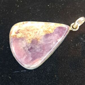 Natural Charoite pendant, .925